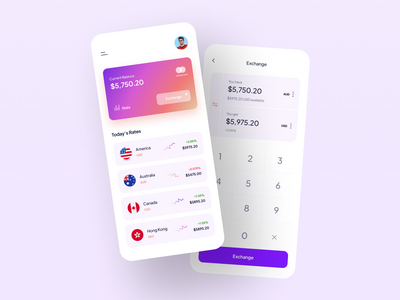 货币兑换应用程序用户界面(Currency Exchange App UI)