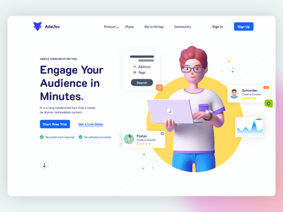 客户互动平台 |网页登陆页面(Customer engage platform | Web landing page)