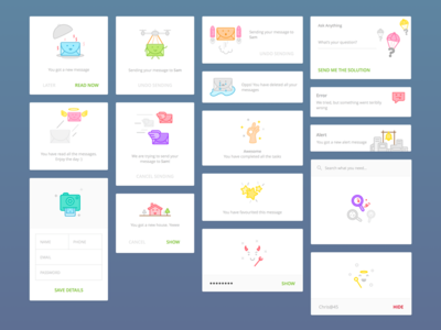 可爱的留言卡(Cute Message Cards)