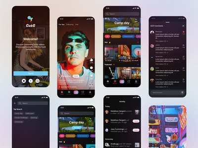 CutG 社交视频 - UI/UX 设计(CutG Social Video - UI/UX Design)