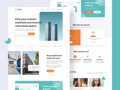 Cutspace - 共享办公空间登陆页面网站模板的房地产(Cutspace - Real Estate for Co Working Space Landing Page Website Template)