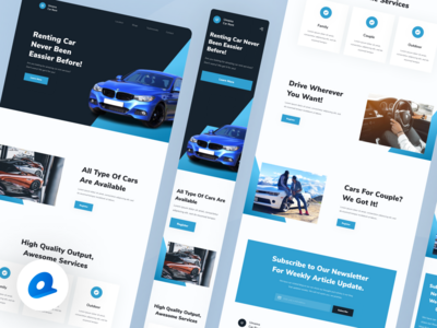 租车登陆页面(Car Rent Landing Page)