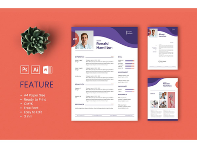 简历 简历 平面设计师 简介 3(CV Resume Graphic Designer Profile 3)