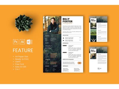 简历 简历 摄影师 简介 3(CV Resume Photographer Profile 3)