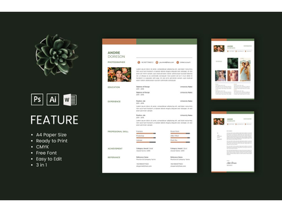 简历简历摄影师简介5(CV Resume Photographer Profile 5)