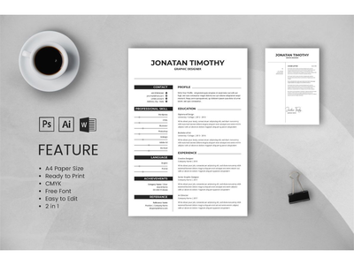 简历 简历 平面设计师 简介 9(CV Resume Graphic Designer Profile 9)