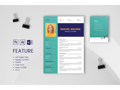 简历 简历 平面设计师 简介 14(CV Resume Graphic Designer Profile 14)