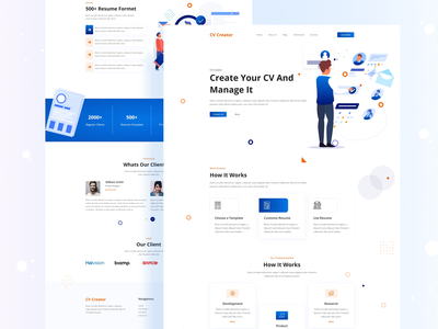 简历创建者登陆页面(CV Creator Landing Page)