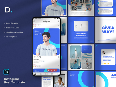 D. - 营销社交媒体帖子模板(D. - Marketing Social Media Post Template)