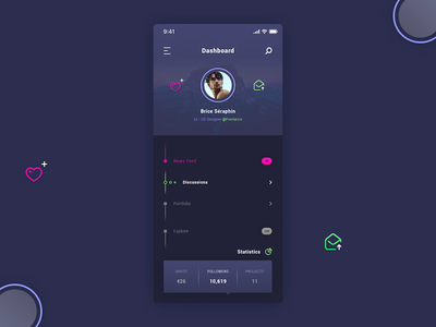 仪表板用户个人资料(dahsboard user profile)