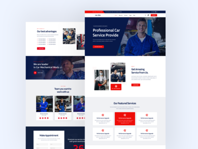 汽车服务登陆页面(Car services landing page)