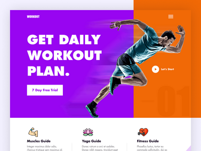 每日锻炼健身登陆页面(Daily Workout Fitness Landing Page)