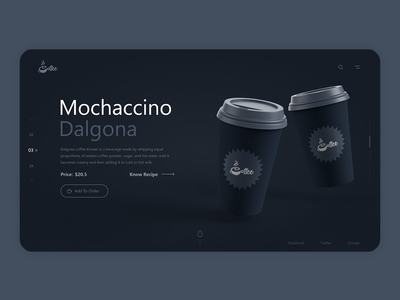 达戈纳咖啡登陆页面(Dalgona Coffee Landing Page)