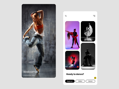 跳舞应用程序用户界面(Dancing App UI)