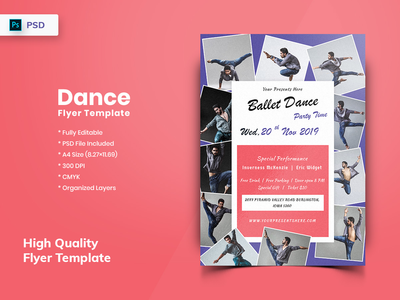 舞蹈传单模板-05(Dance Flyer Template-05)