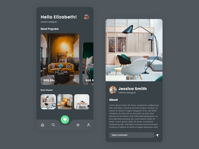 室内应用程序 UI 概念(Interior App UI Concept)