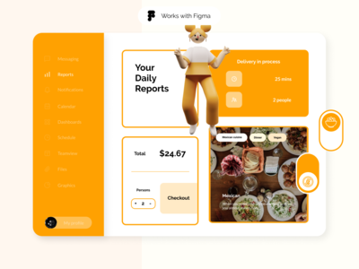 Figma 的食品订购仪表板(Food Ordering Dashboard for Figma)