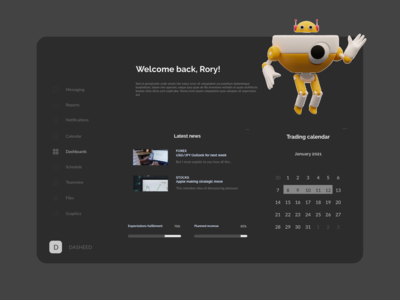 股票仪表板深色主题(Stocks Dashboard Dark Theme)