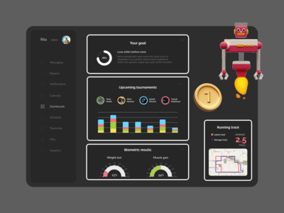 培训仪表板深色主题(Training Dashboard Dark Theme)