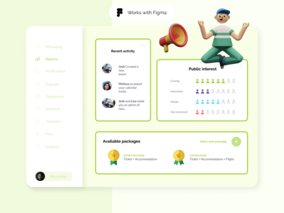 Figma 的事件管理仪表板(Event Management Dashboard for Figma)