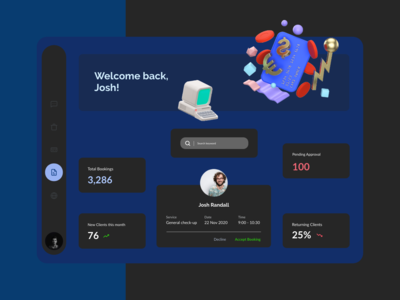 医疗仪表板暗模式(Medical Dashboard Dark Mode)