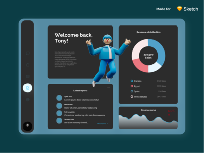 财务仪表板暗模式(Financial Dashboard Dark Mode)