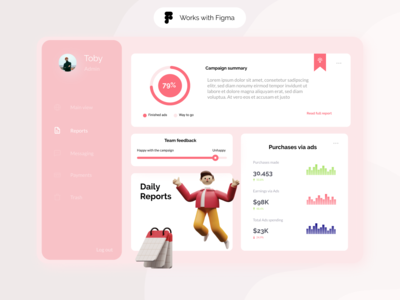 Figma 的营销仪表板(Marketing Dashboard for Figma)