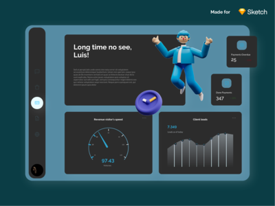 财务仪表板暗模式(Financial Dashboard Dark Mode)