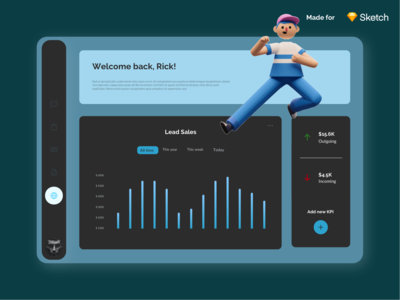 财务仪表板暗模式(Financial Dashboard Dark Mode)