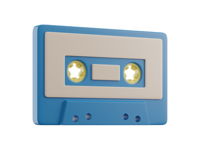 盒式磁带 3D 图标(Cassette 3D Icon)
