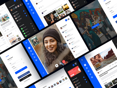 SociCore - Messenger 仪表板概念(SociCore - Messenger Dashboard Concept)