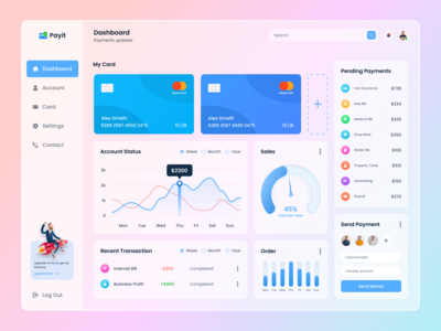 财务仪表板设计(Finance Dashboard Design)
