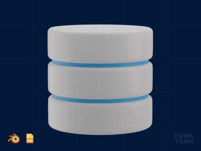 数据库-3D SEO 插图(Database - 3D SEO Illustration)