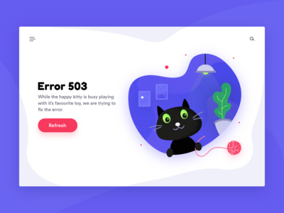 猫图|错误 503 页面(Cat Illustration | Error 503 Page)