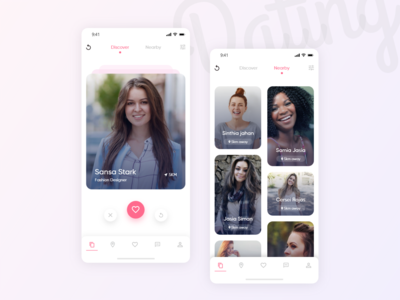 约会和聊天应用程序 ui 设计(Dating and Chat Apps ui design)