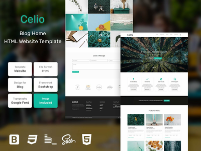 Celio 博客 HTML 网页模板 V1.0(Celio Blog HTML Web Template V1.0)