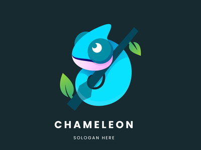 变色龙标志 - 品牌标志，动物标志(Chameleon Logo - Brand Logo, Animals Logo)