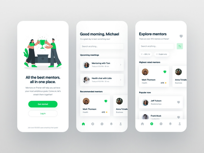 导师应用程序用户界面(Mentor App UI)