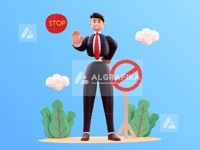 3d 字符商人图(3D Character Businessman Illustration)