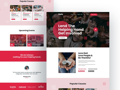 慈善 - 非营利登陆页面模板(Charity - Nonprofit Landing Page Template)