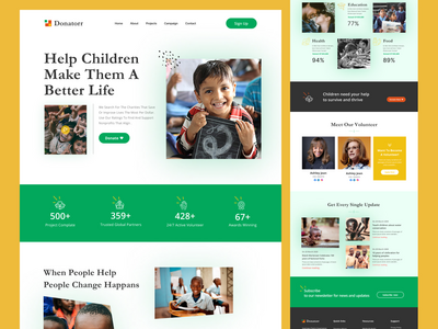 慈善和捐赠网页登陆页面(Charity and Donation Web Landing Page)