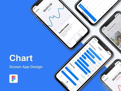 图表和图表移动应用程序屏幕模板(Chart and Diagram Mobile App Screen Template)