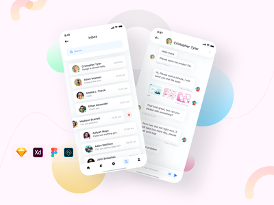 ButrFly - 社交 UI 工具包 - 收件箱和聊天(ButrFly - Social UI Kit - Inbox & Chat)