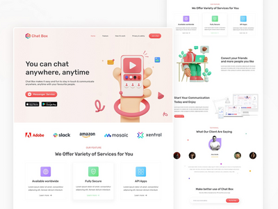 登陆页面 Web UI 设计(Landing Page Web UI Design)