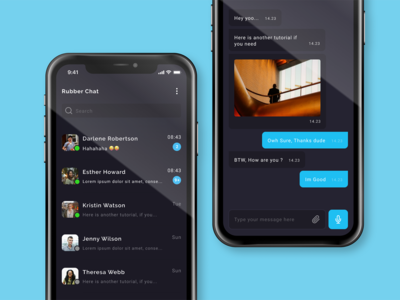 聊天消息应用程序屏幕(Chat Messaging App Screen)