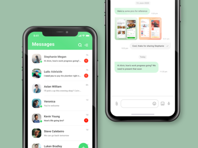 聊天消息应用程序屏幕(Chat Messaging App Screen)
