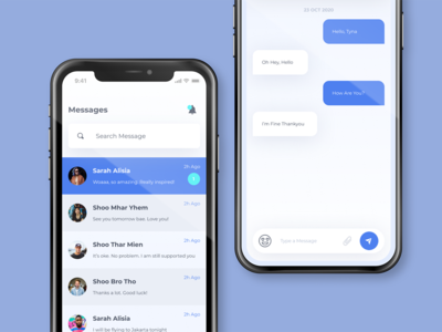 聊天消息应用程序屏幕(Chat Messaging App Screen)