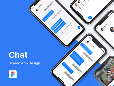 聊天消息移动应用程序屏幕模板(Chat Messaging Mobile App Screen Template)