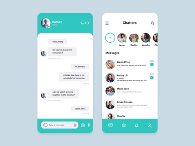 聊天应用界面/设计(Chatting App Ui/Design)