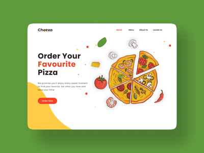 Cheeza 比萨登陆页面(Cheeza Pizza Landing Page)